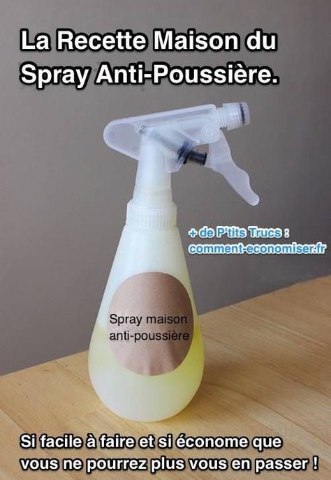 La Recette Maison du Spray Anti-Poussière. | Recette | Produit de nettoyage faits maison ...