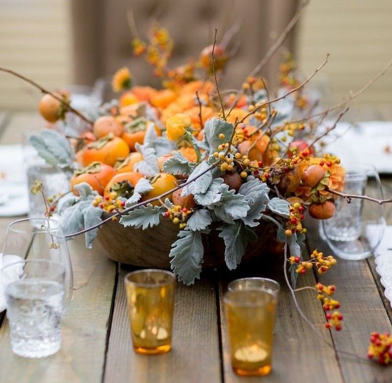 Décoration table d'automne comestible-25 idées saisonnières | Thanksgiving tabletop decor, Fall ...