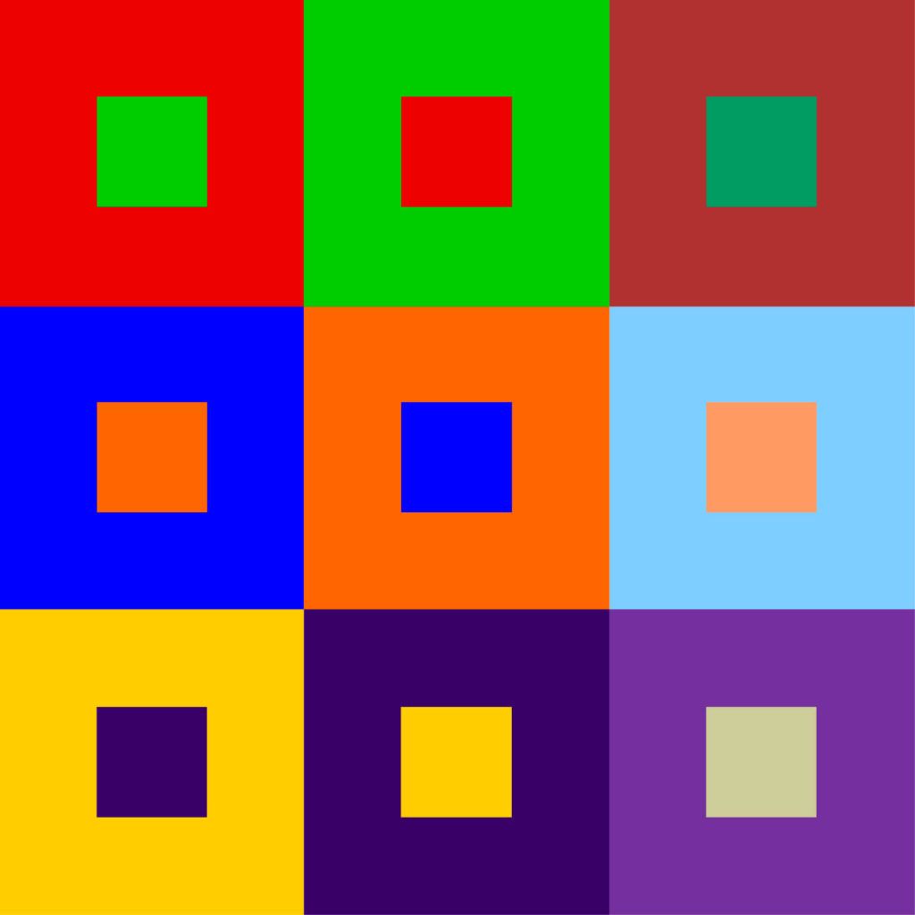 7 contrastes de color - Johannes Itten | Blog de DSIGNO | Teoria del color, Colores contraste ...