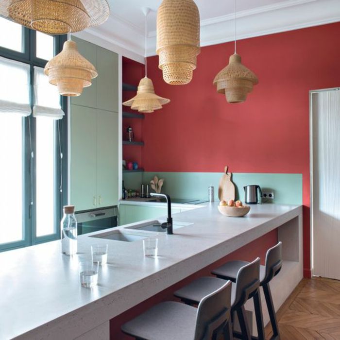 1001+ Idées pour décider quelle couleur pour les murs d'une cuisine adopter + les intérieurs en ...