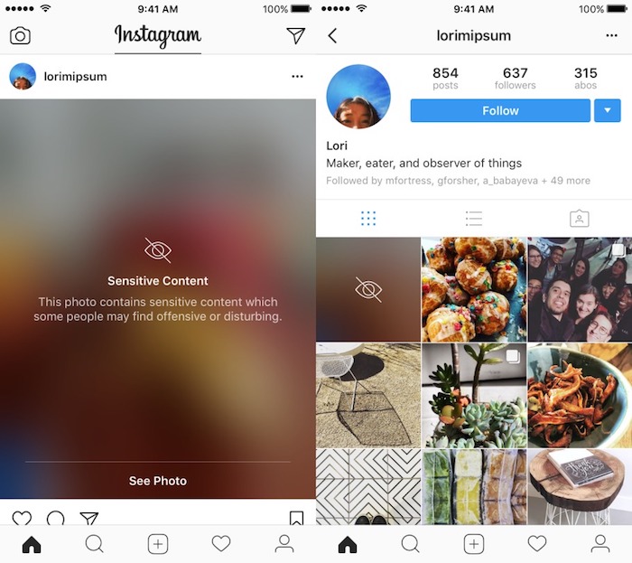 Instagram : un cache flou masquant les contenus sensibles et la validation en deux étapes pour ...