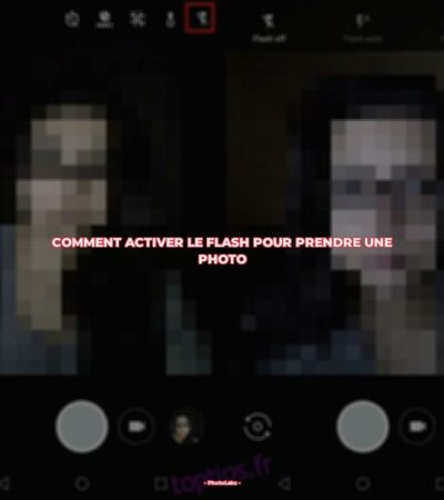 Comment activer le flash pour prendre une photo ?