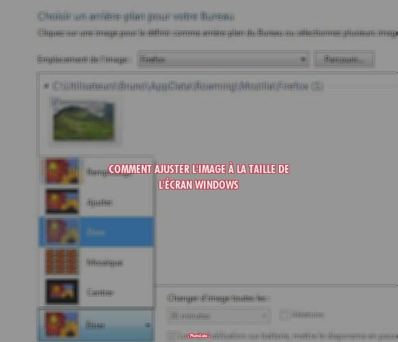 Comment ajuster l'image à la taille de l'écran Windows ?