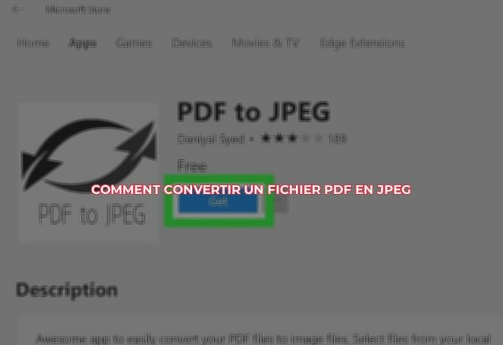 Comment convertir un fichier PDF en JPEG ?