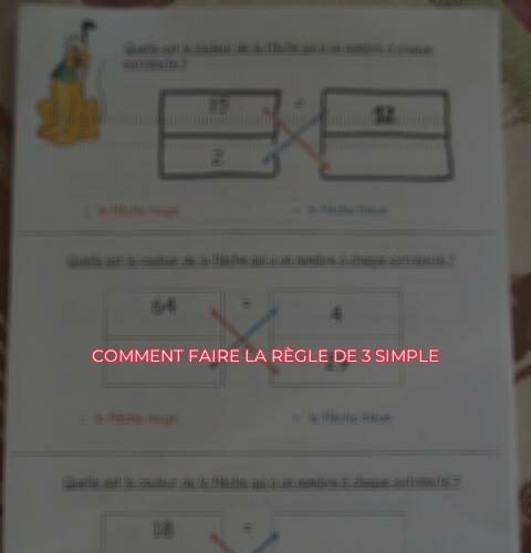 Comment faire la règle de 3 simple ?