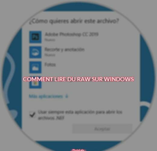 Comment lire du RAW sur Windows ?