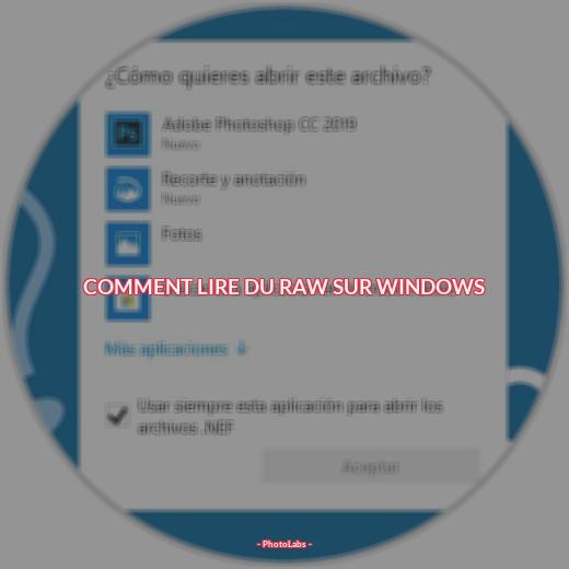 Comment lire du RAW sur Windows ?