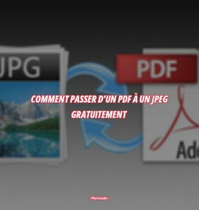 Comment passer d'un PDF à un JPEG gratuitement ?