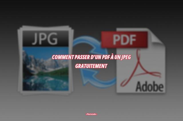 Comment passer d'un PDF à un JPEG gratuitement ?