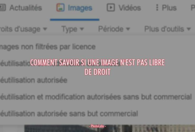 Comment savoir si une image n'est pas libre de droit ?