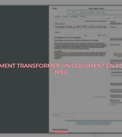 Comment transformer un document en PDF en JPEG ?