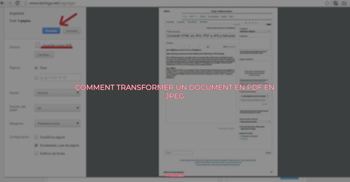 Comment transformer un document en PDF en JPEG ?