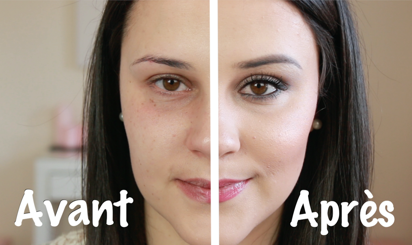 Technique de maquillage avant / après
