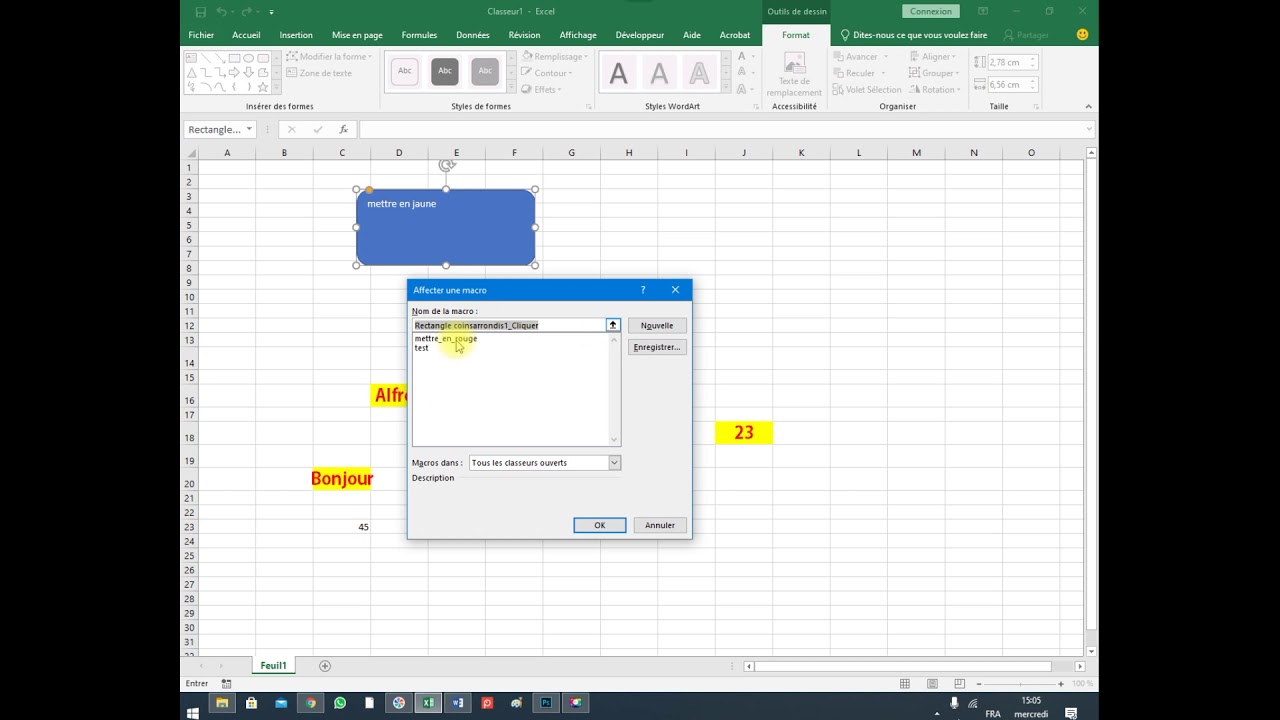 Comment activer les macros sur Excel, VBA introduction, Exercices - YouTube