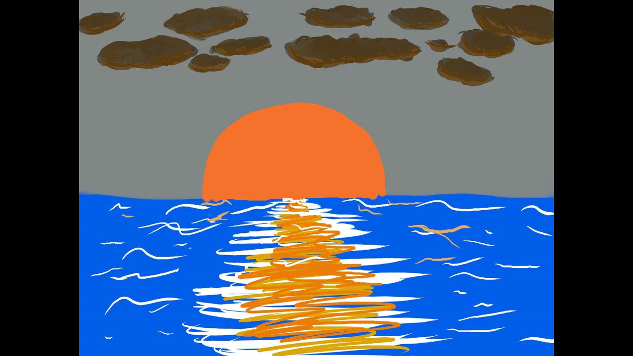 Je dessine un coucher de soleil #speeddrawing - YouTube