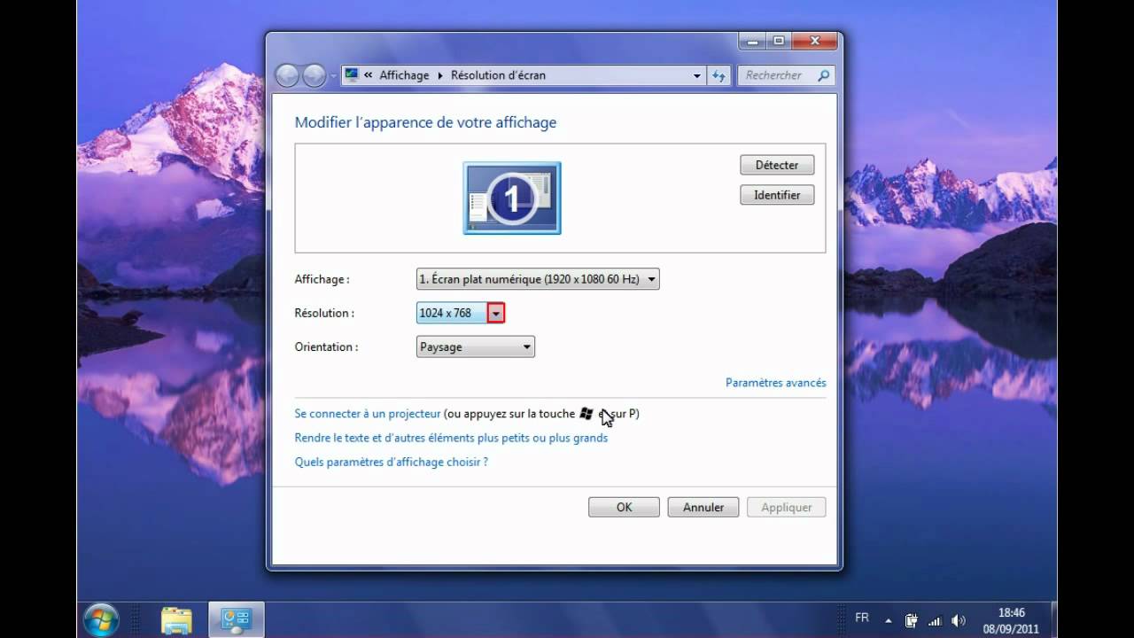 Windows 08 - Régler l'affichage de l'écran - YouTube