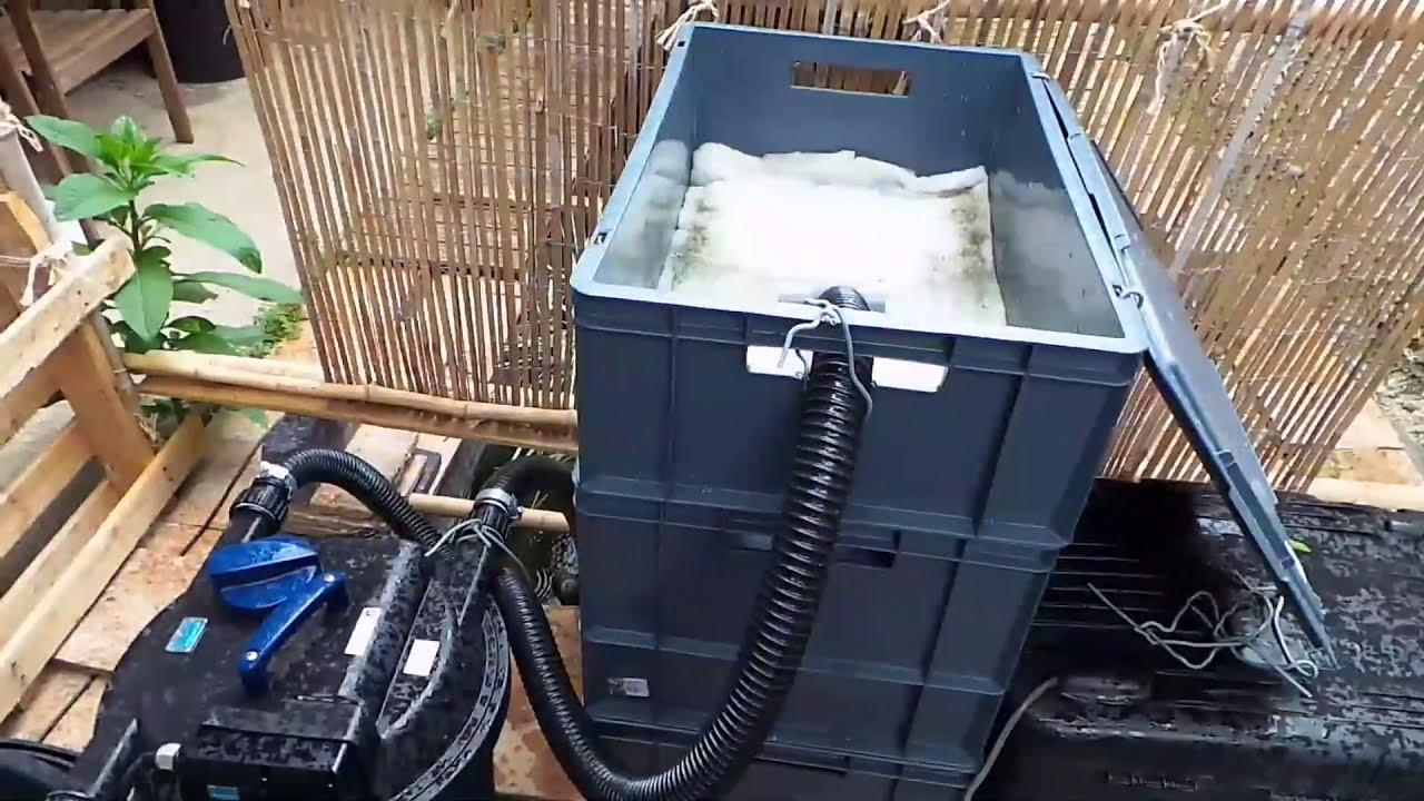 Filtre à ruissellement pour bassin fait maison. - YouTube