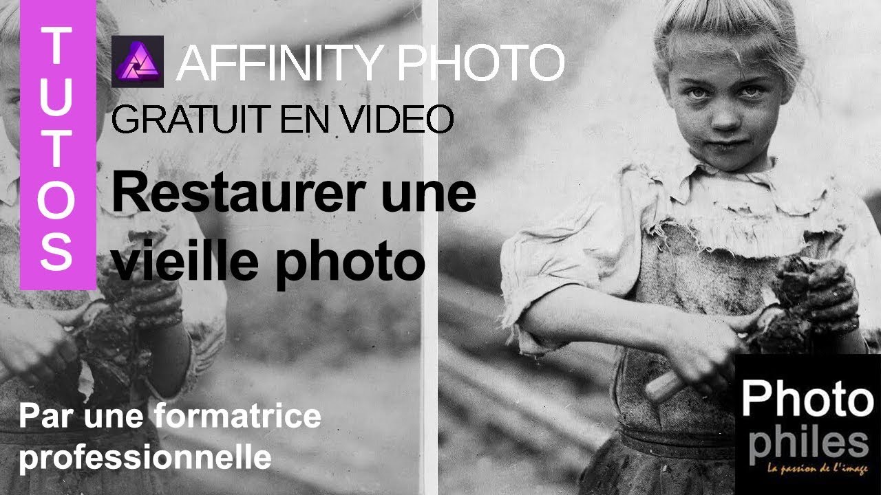 Restaurer une photo ancienne avec Affinity Photo ? Facile avec les tutos Photophiles - YouTube