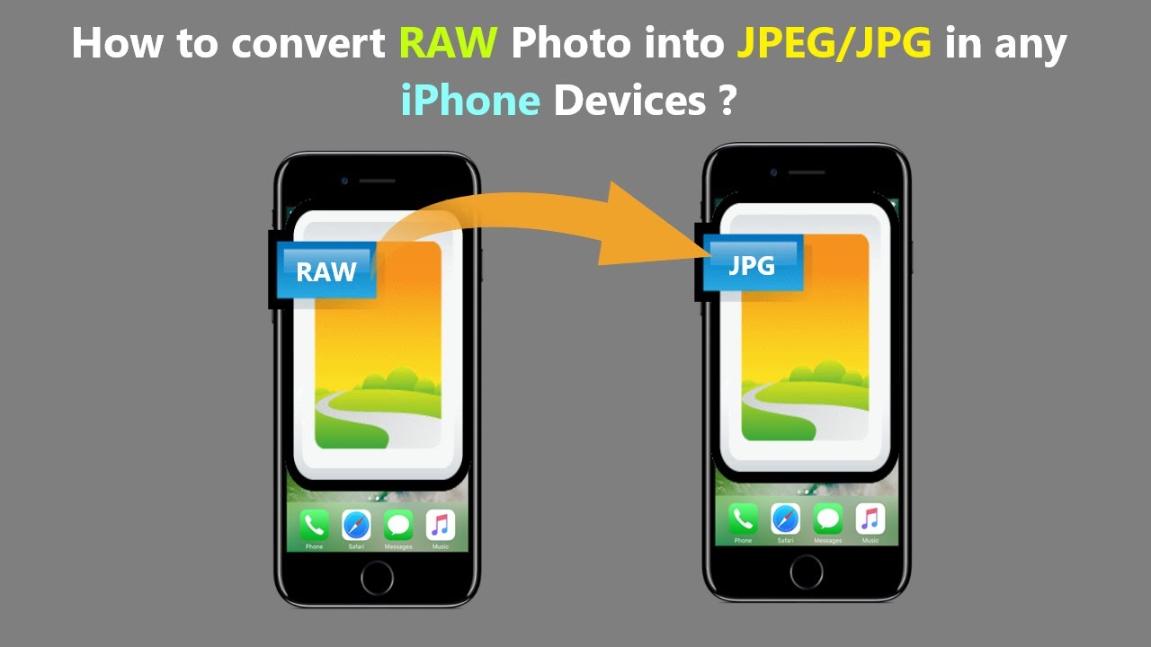 How to convert RAW Photo into JPEG/JPG in any iPhone Devices ? - YouTube
