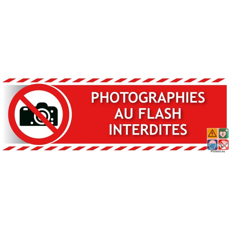 Signalétique d'interdiction photographies au flash interdites