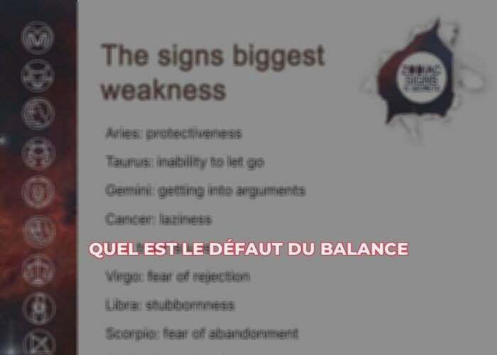 Quel est le défaut du Balance ?