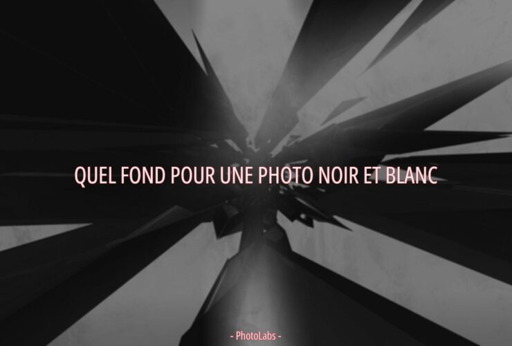 Quel fond pour une photo noir et blanc ?