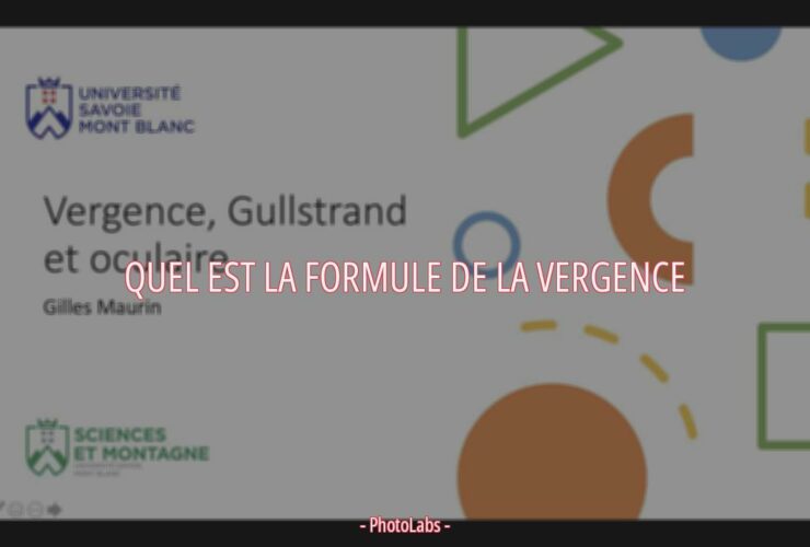 Quel est la formule de la vergence ?