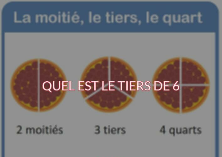 Quel est le tiers de 6 ?