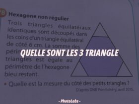 Quelle sont les 3 triangle ?