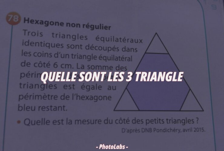Quelle sont les 3 triangle ?