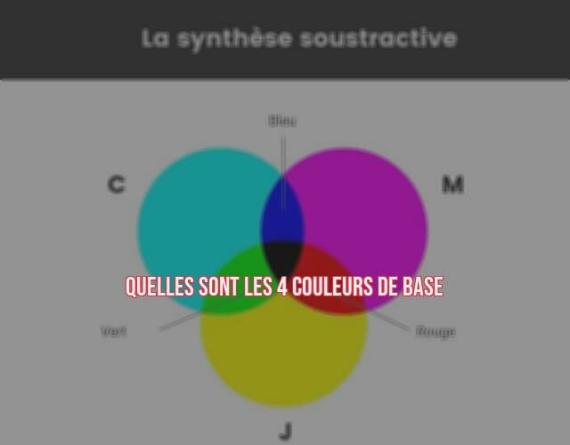 Quelles sont les 4 couleurs de base ?